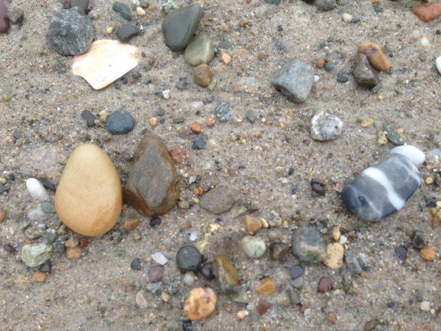Beach stones. Every one of them has come a long way.