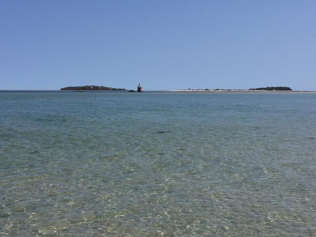 Clear water over sand.