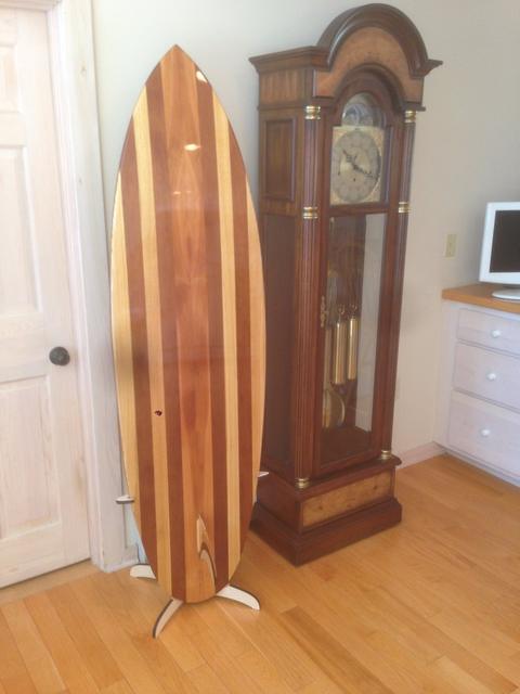 No wall, no rack. It just stands there in the room.