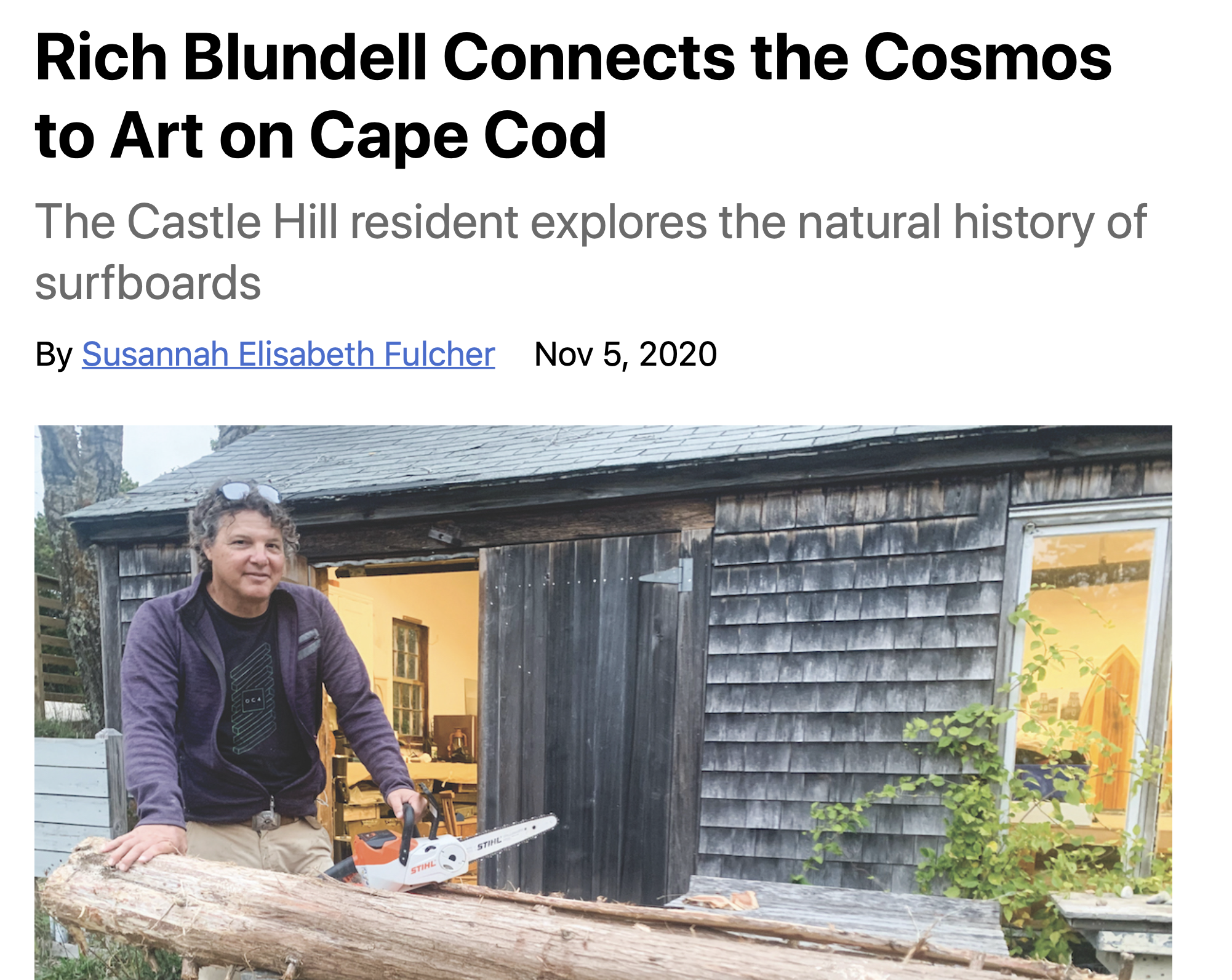 Rich Blundell Connects the Cosmos to Art on Cape Cod